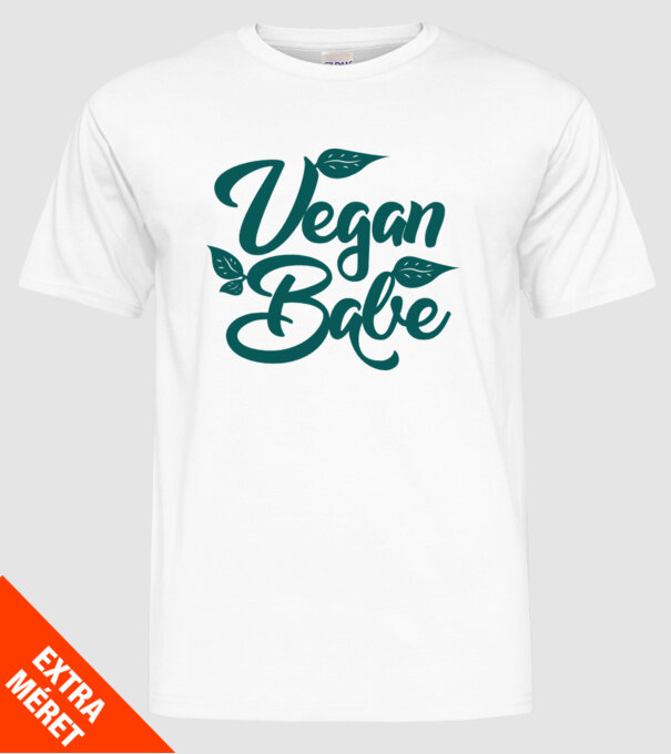 Vegan Babe model alb pe tricou