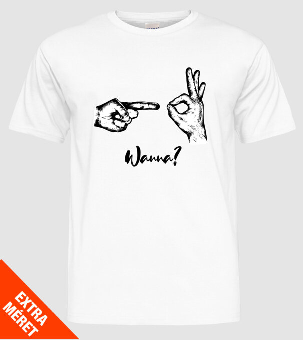 Wanna sex model alb pe tricou