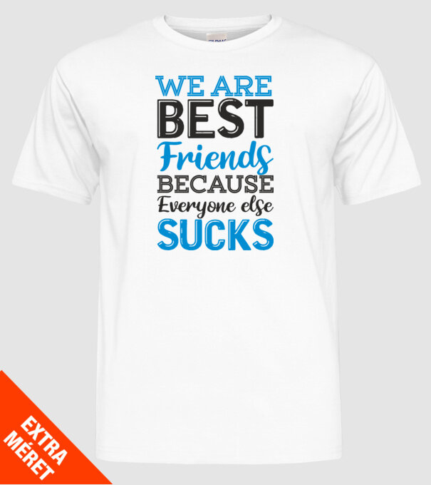 We Are best friends because everyone else sucks model alb pe tricou