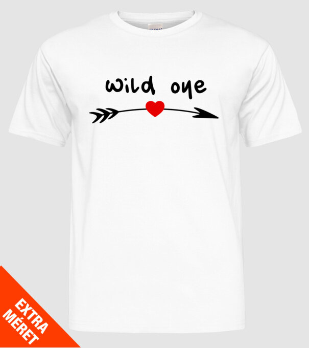 Wild one arrow model alb pe tricou