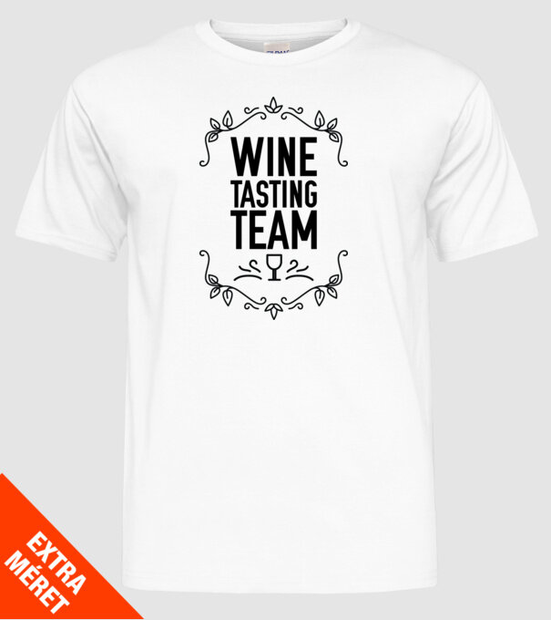 Wine tasting team Wine Tasting Team model alb pe tricou