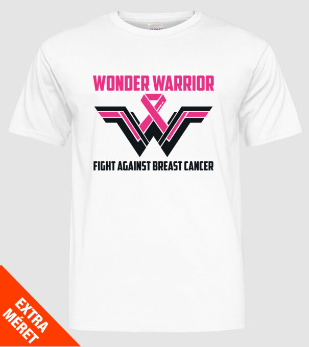 WONDER WARRIOR model alb pe tricou