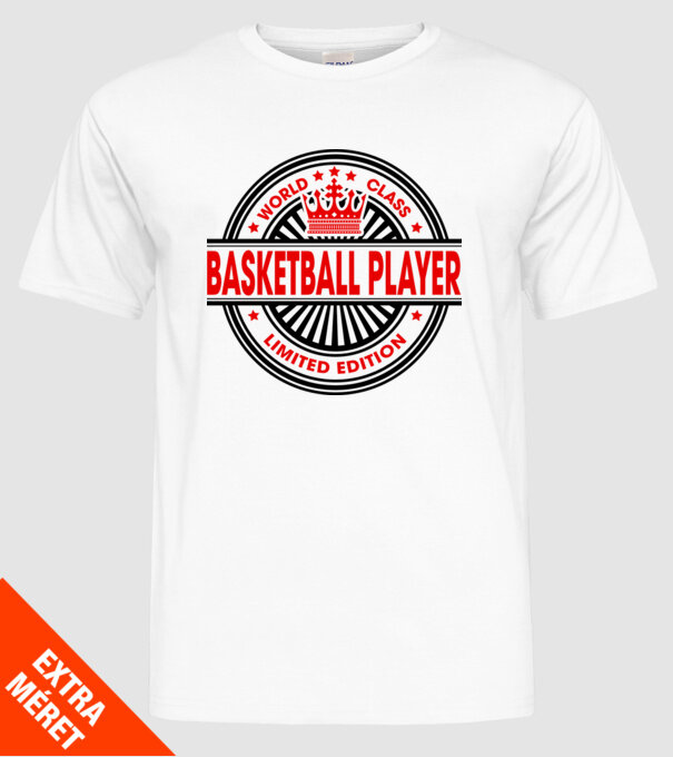 World class BACHETBALIST model alb pe tricou