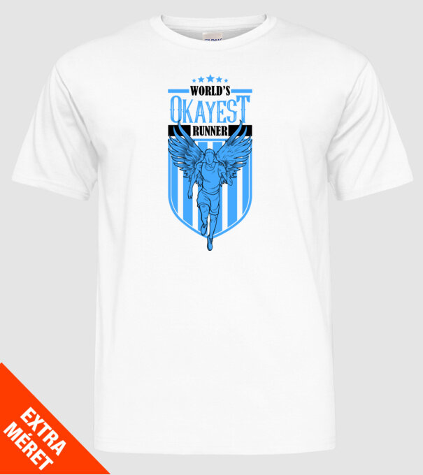 World okayest runner model alb pe tricou