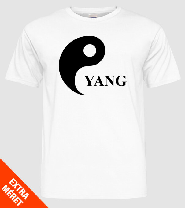 Yang model alb pe tricou