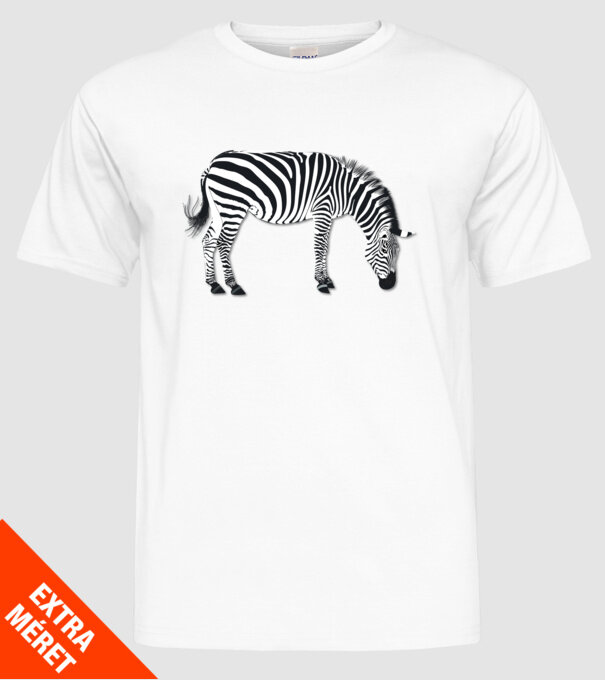 Zebră model alb pe tricou