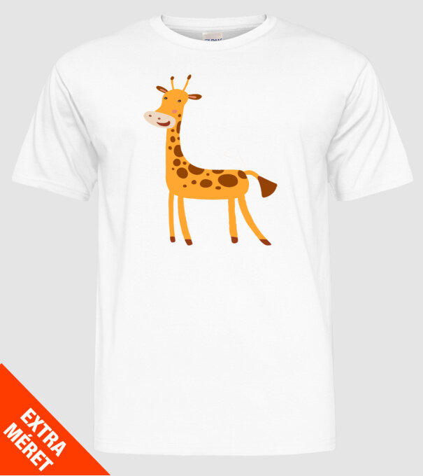 Girafă drăguță model alb pe tricou