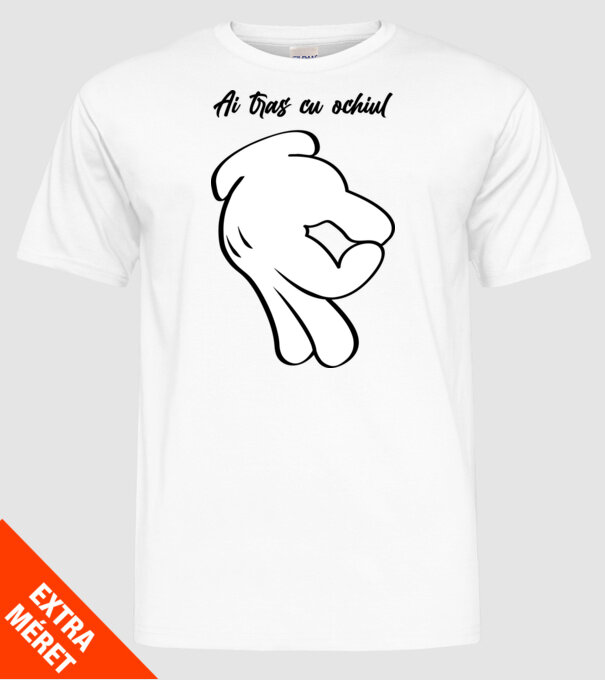 Ai tras cu ochiul model alb pe tricou
