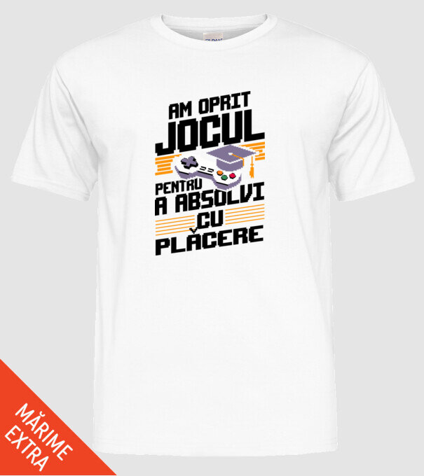 Am oprit jocul absolvent alb model alb pe tricou