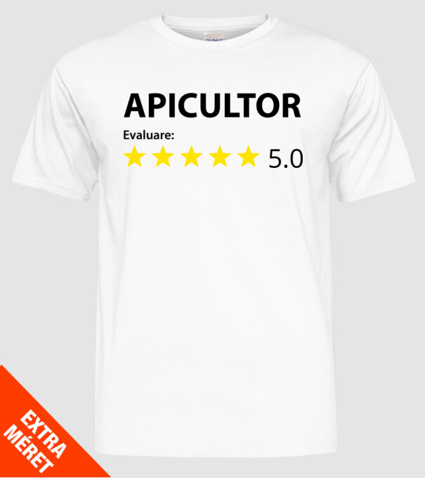 Evaluare :APICULTOR model alb pe tricou