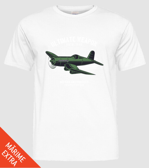 Avioane model alb pe tricou
