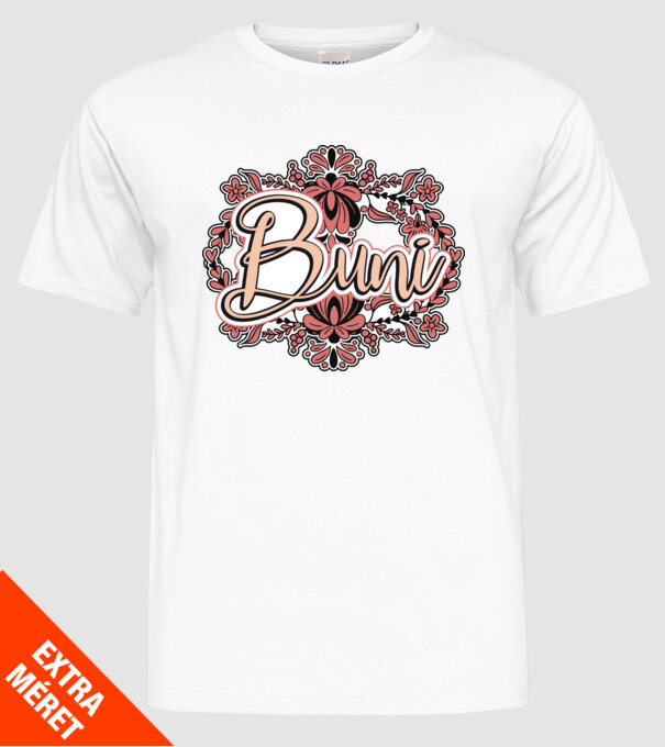 Buni model alb pe tricou