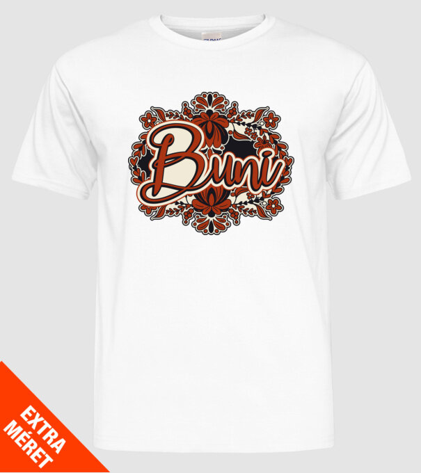 Buni model alb pe tricou