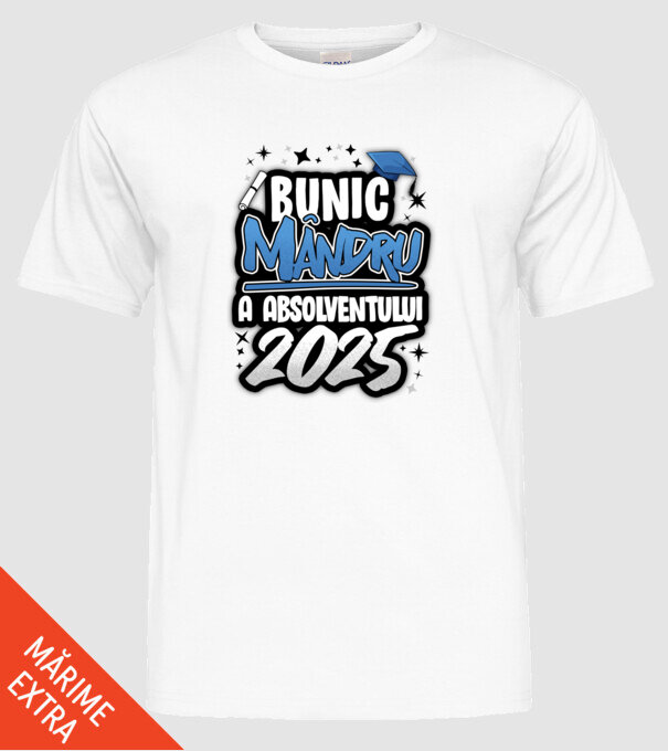 Bunic MÂNDRU a absolventului model alb pe tricou