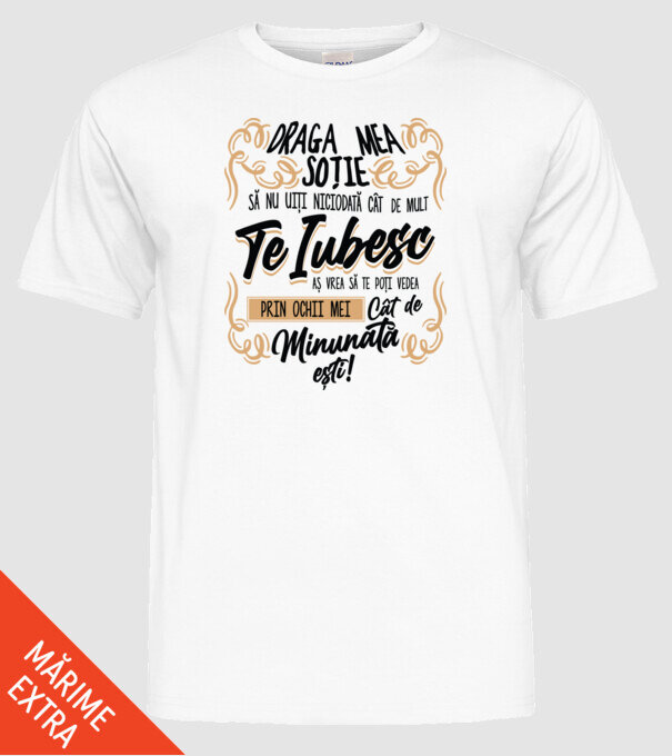 Cât de minunată ești model alb pe tricou
