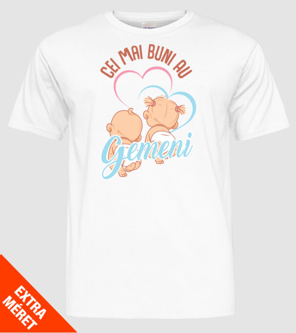 Cei mai buni au gemeni model alb pe tricou