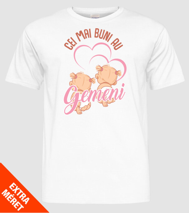 Cei mai buni au gemeni model alb pe tricou