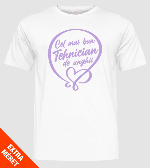 Cel mai bun tehnician de unghii model alb pe tricou