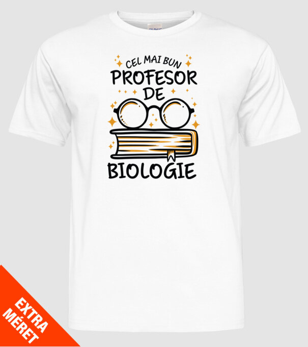 Cel mai profesor biologie model alb pe tricou