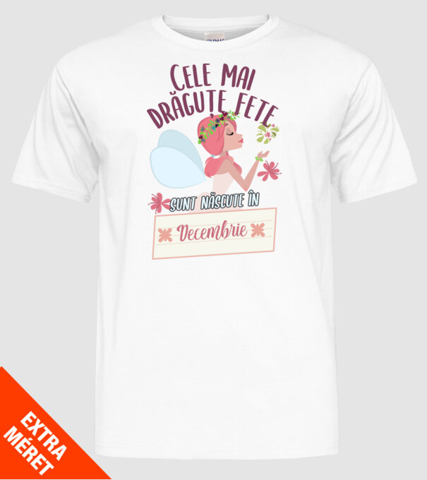 Cele mai drăguțe fete sunt născute în decembrie. model alb pe tricou