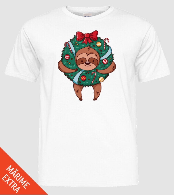 Christmas model alb pe tricou