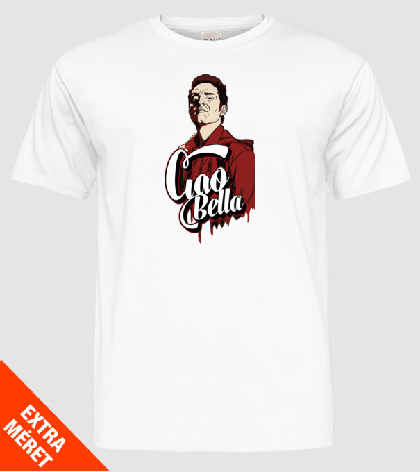 ciao bella berlin model alb pe tricou
