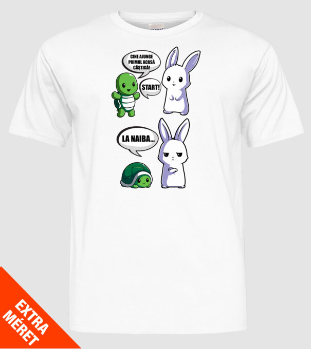 cine ajunge primul acasă câștigă! - start! - la naiba... model alb pe tricou