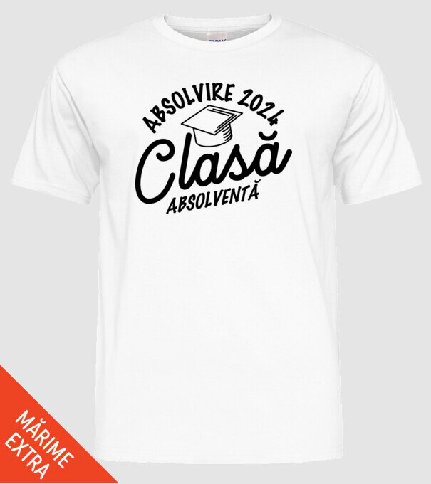 Clasă absolventă model alb pe tricou