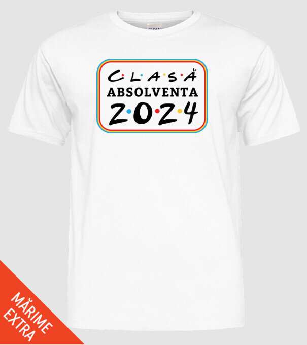 Clasă absolventă friends model alb pe tricou