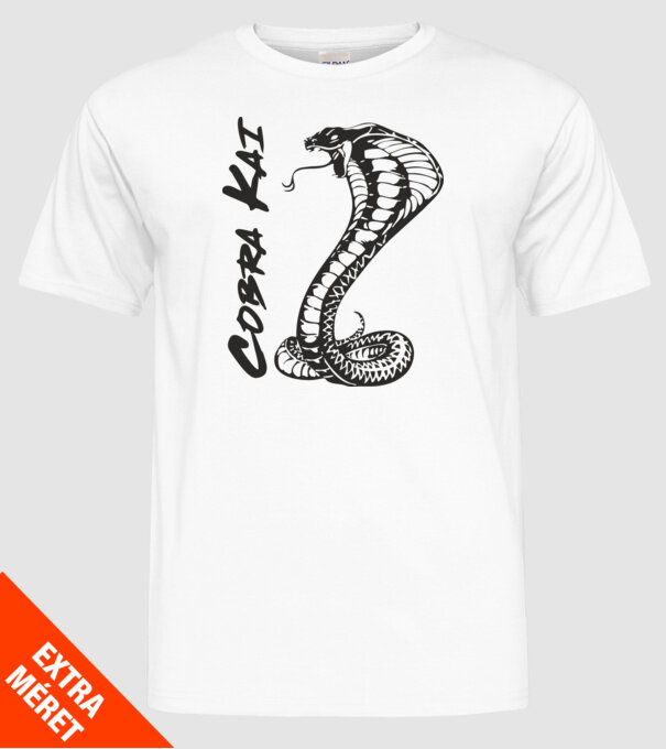 cobra kai black model alb pe tricou