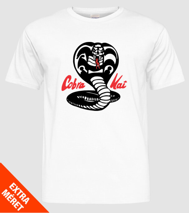 cobra kai classic logo model alb pe tricou