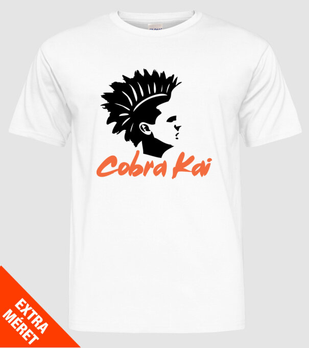 cobra kai punk model alb pe tricou