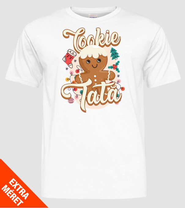 Cookie tată model alb pe tricou