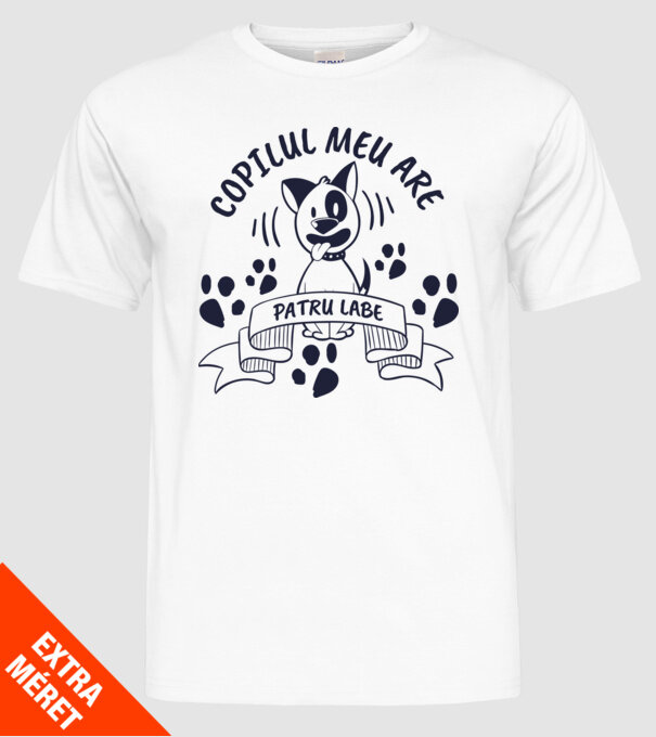 Copilul meu are patru labe model alb pe tricou