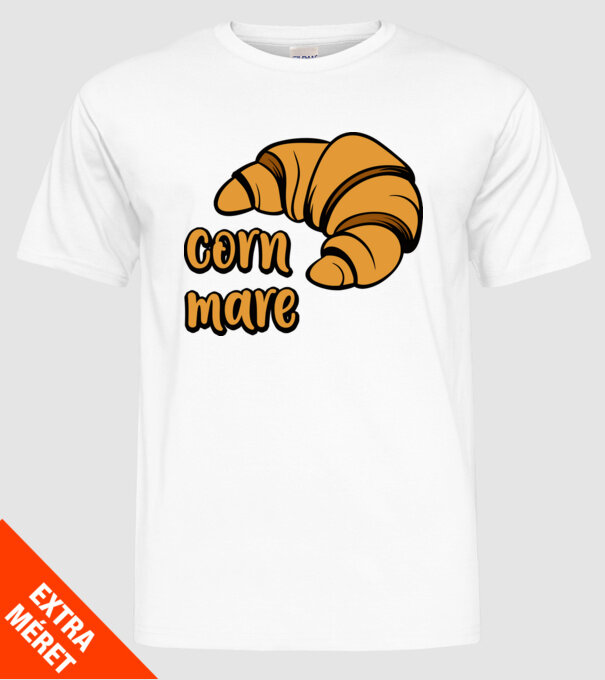 corn mare model alb pe tricou