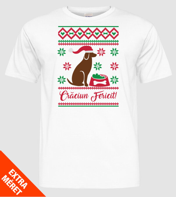 crăciun fericit model alb pe tricou