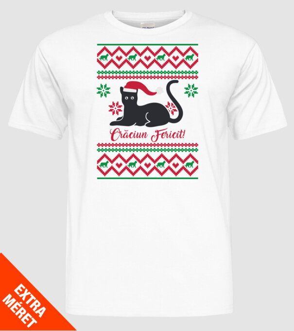 crăciun fericit model alb pe tricou