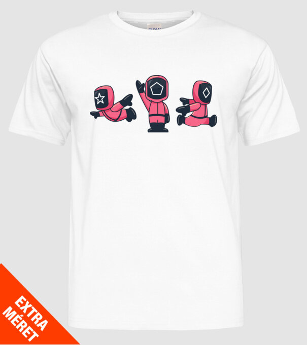 cute squid game toys model alb pe tricou