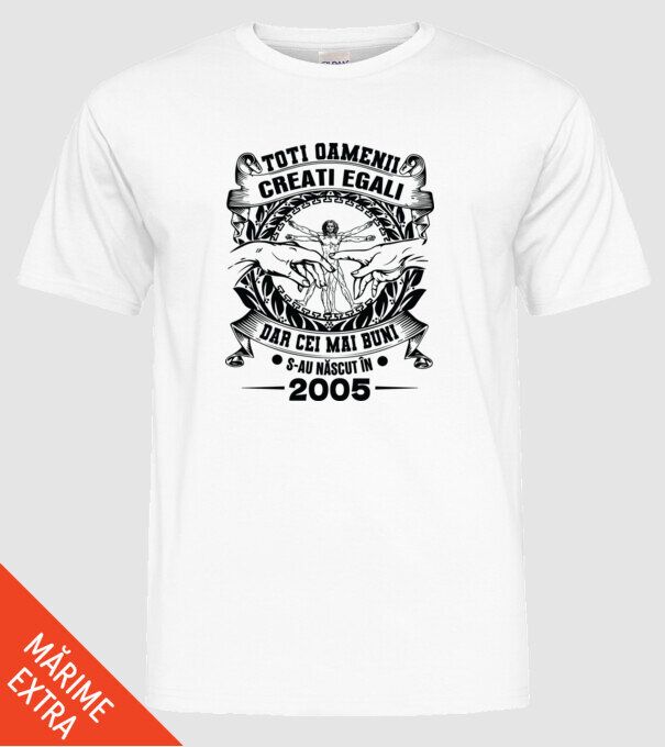 Da Vinci 20 2005 model alb pe tricou