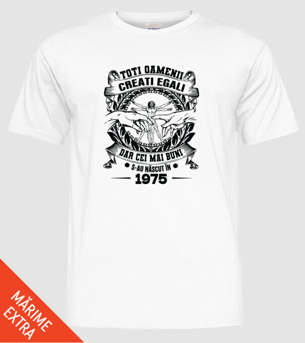 Da Vinci 50 1975 model alb pe tricou