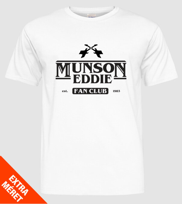 eddie munson fan club model alb pe tricou
