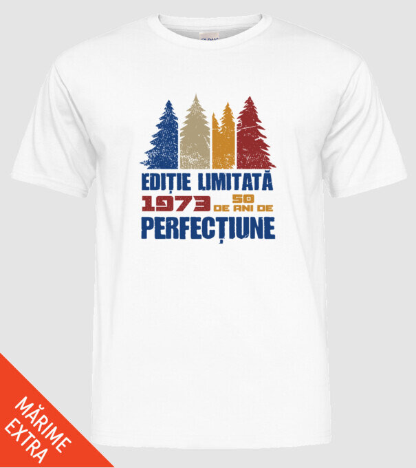 Ediție limitată 1973 - 50 de ani de perfecțiune model alb pe tricou