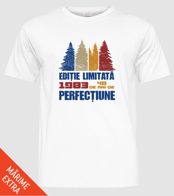 Ediție limitată 1983 - 40 de ani de perfecțiune model alb pe tricou