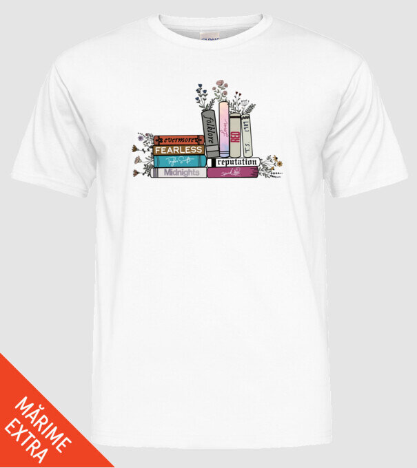 Eras tour books color 2 model alb pe tricou