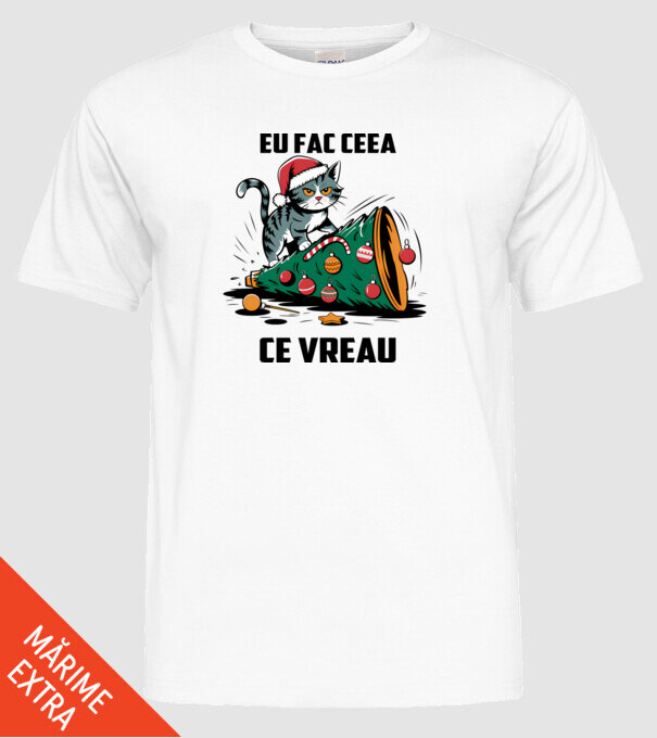 Eu fac ceea ce vreau Alb model alb pe tricou