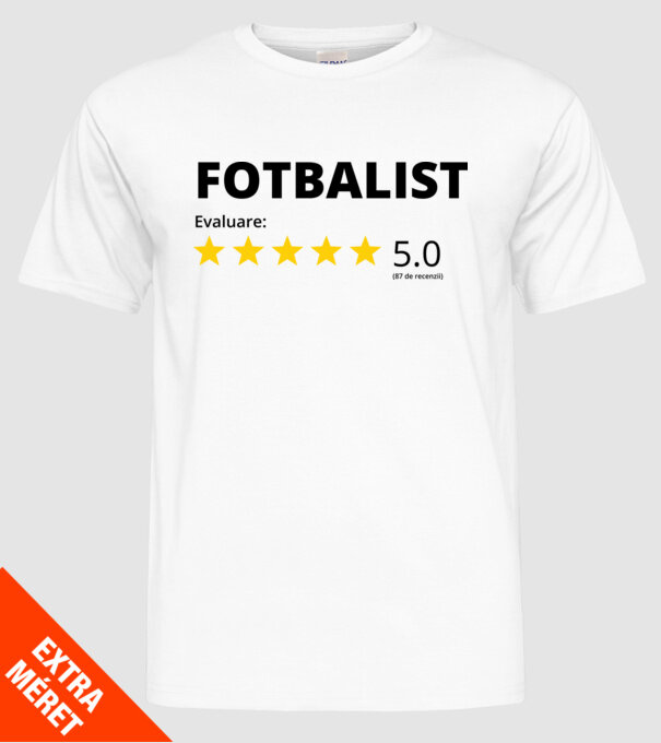 Evaluare 5 FOTBALIST model alb pe tricou