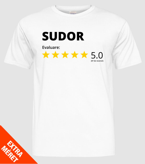 Evaluare - SUDOR model alb pe tricou