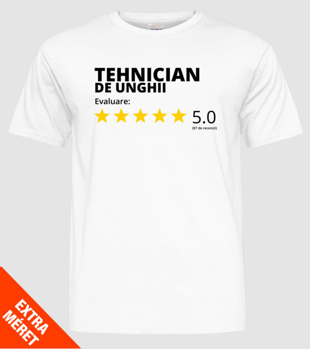 Evaluare - TEHNICIAN DE UNGHII model alb pe tricou