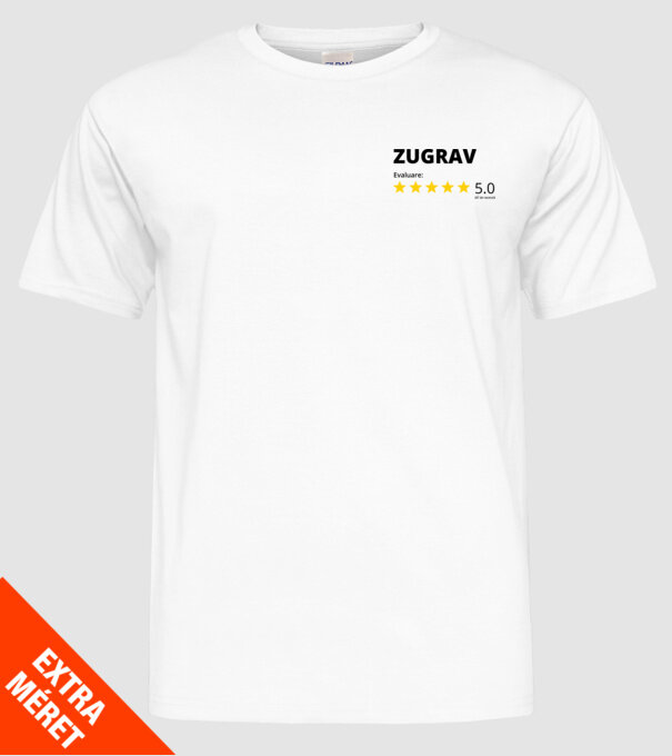 Evaluare - ZUGRAV model alb pe tricou