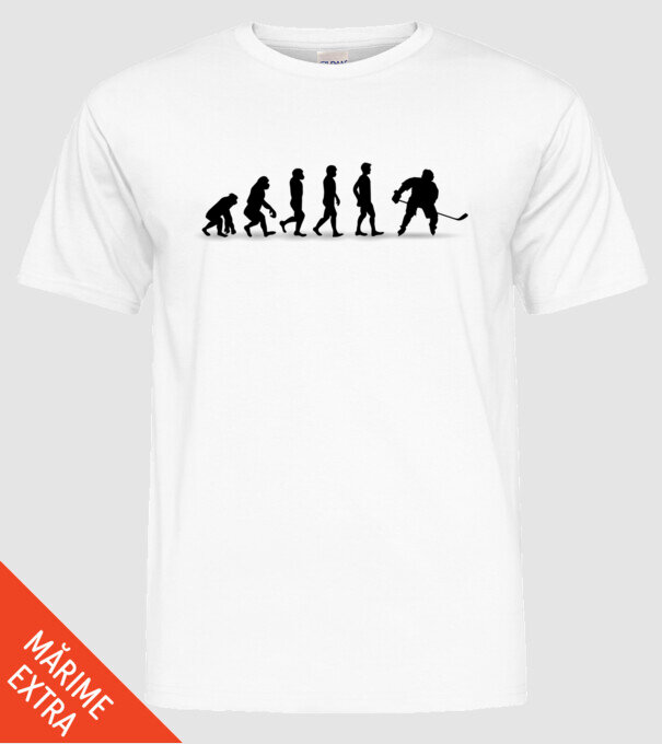 Evolution Hockey model alb pe tricou